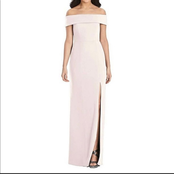 THE DESSY GROUP womens Dessy Collection Off-The-Shoulder Gown  2  Pink